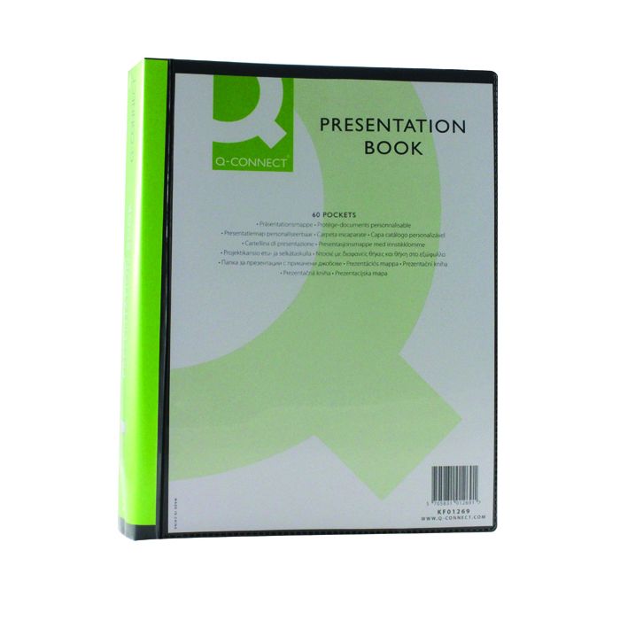 Presentation Display Book 60 Pocket Black Dryad Education