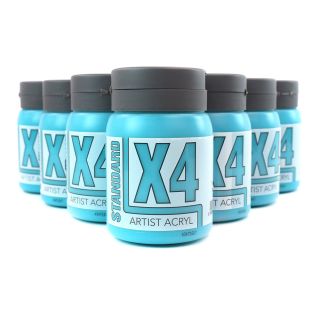 X4 Standard Acryl 500ml - Turquoise Blue Bulk Pack