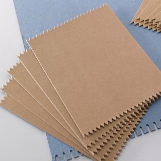 Oblong Serrated Cards. Pack of 10 