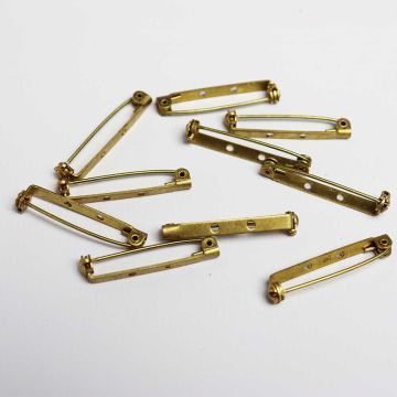 Brooch Pin 30mm Pack of 30 Brass