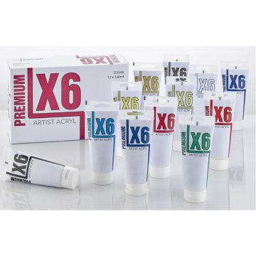 X6 Premium Acryl 100ml - Assorted Set of 12