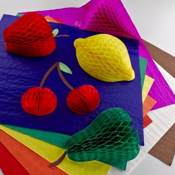 Honeycomb Paper 330 x 400mm - Orange 