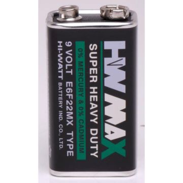 Zinc Chloride Batteries - PP3 - 9V. Pack of 4