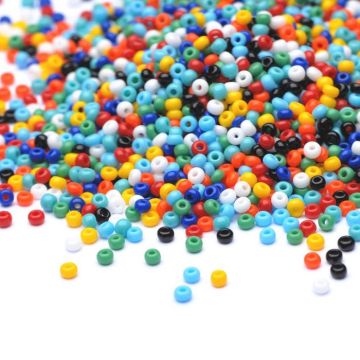 Mixed Glass Seed Beads - 100g Bag